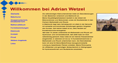 Desktop Screenshot of adrianwetzel.com